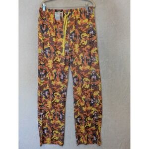 NEW Naruto Sleep Pants Men's‎ Medium Orange Camo Ramen Character Print Pajamas